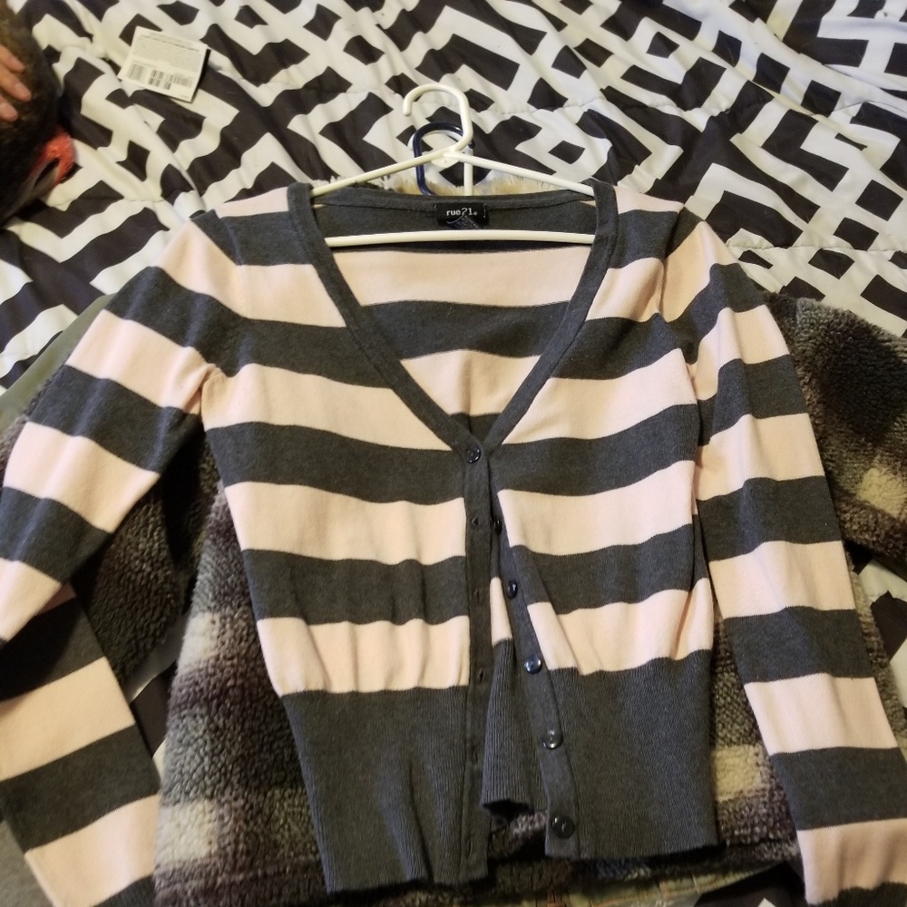 Grey and pink cardigan